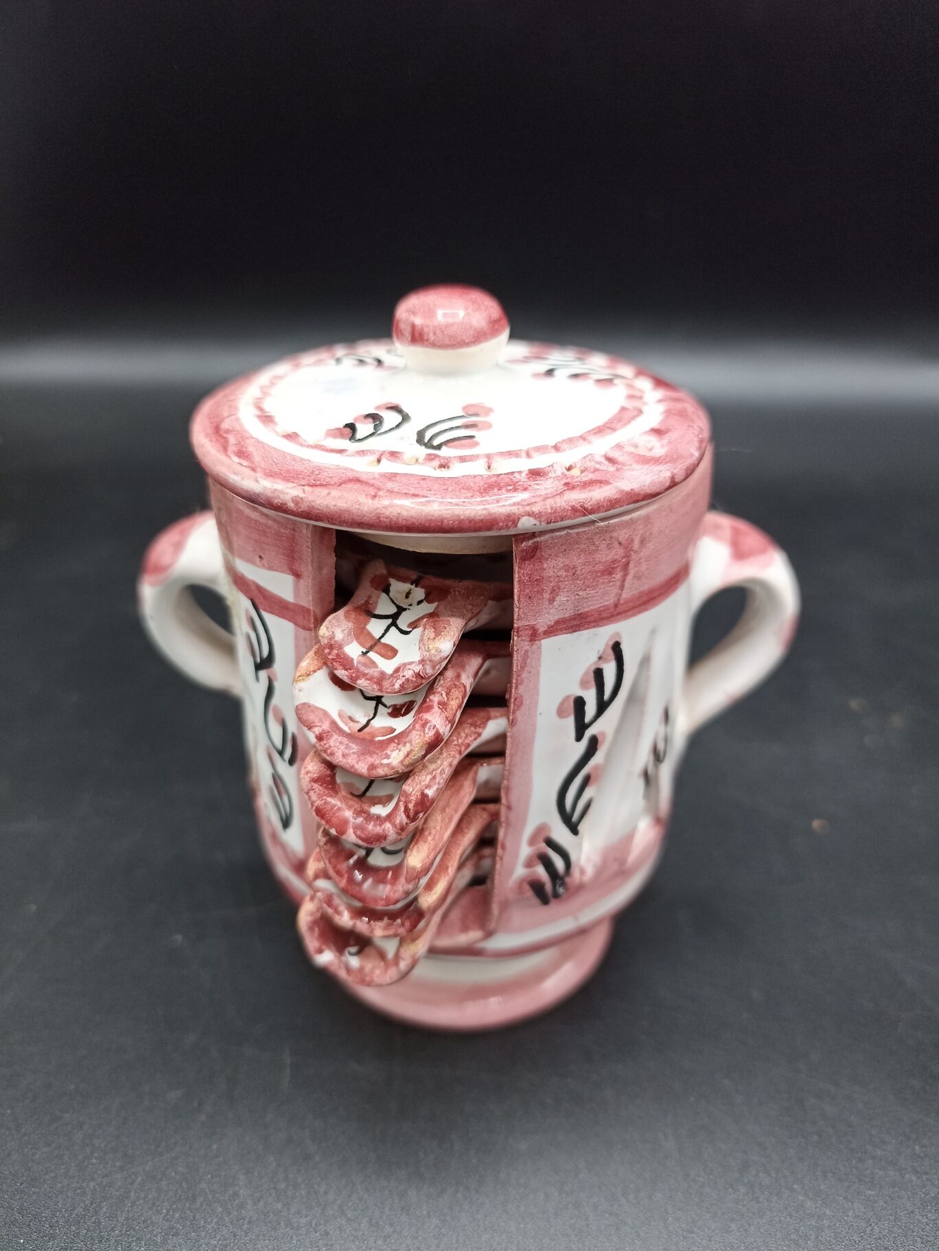 Glazed terracotta guest ashtray - rose