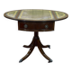 1950s English pedestal table in mahogany and leather top