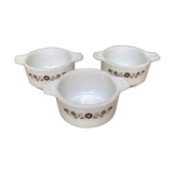 3 bowls, Pyr-o-rey ramekins