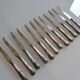 12 silver metal dessert or cheese knives