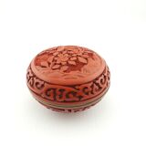 Chinese cinnabar lacquer box, vintage