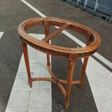 Gueridon ancien style louis xvi avec plateau marbre