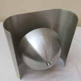 Space Age wall light in brushed aluminium from the 1970s.