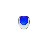 Murano Sommerso Cobalt Blue Vase 11cm 1kg Vintage Art Glass Design 60s