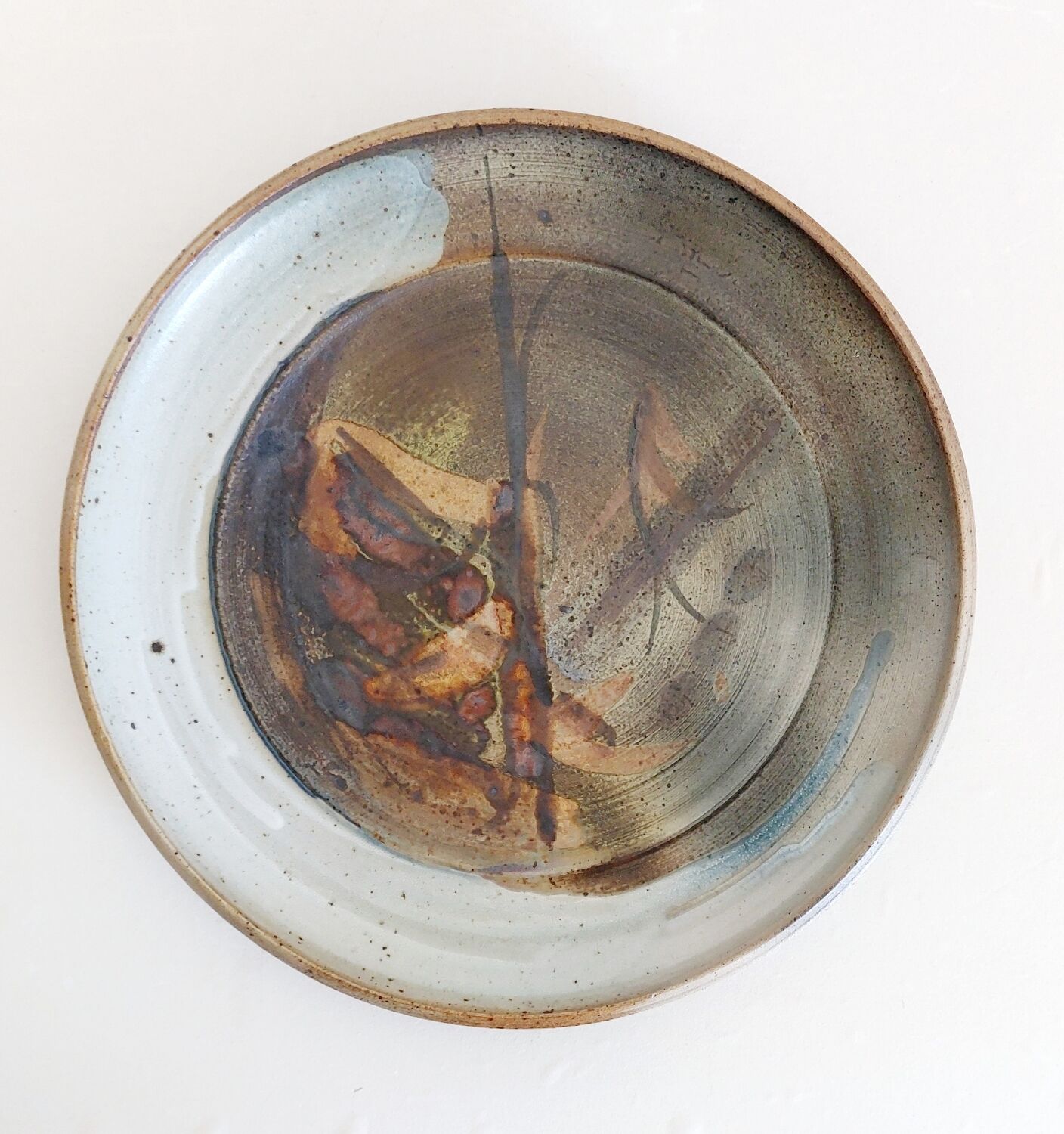 Large vintage stoneware tray