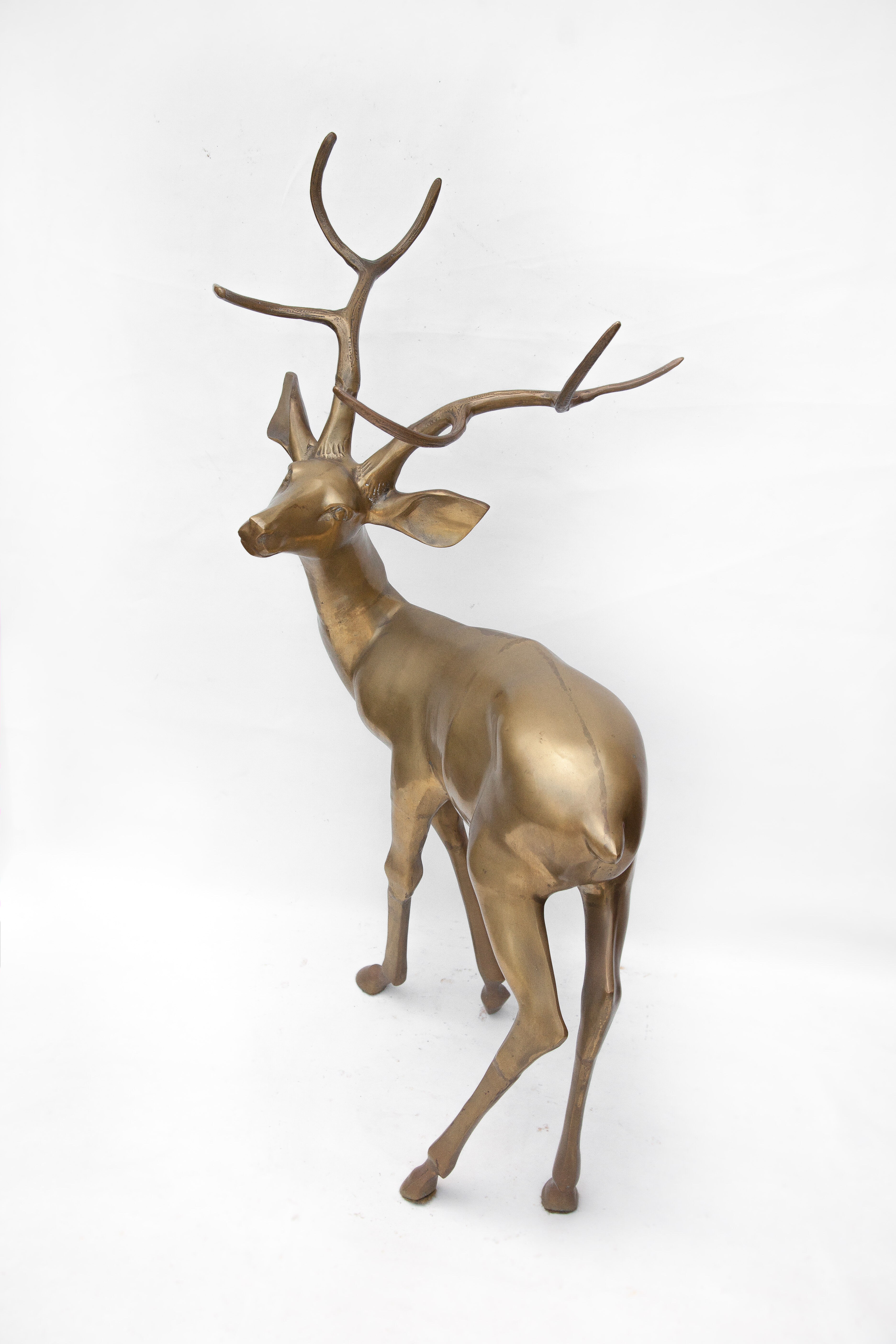 Xxl Deer Vintage Deer Brass Deer Selency