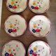 Lot de 10 assiettes plates Gien décor floral