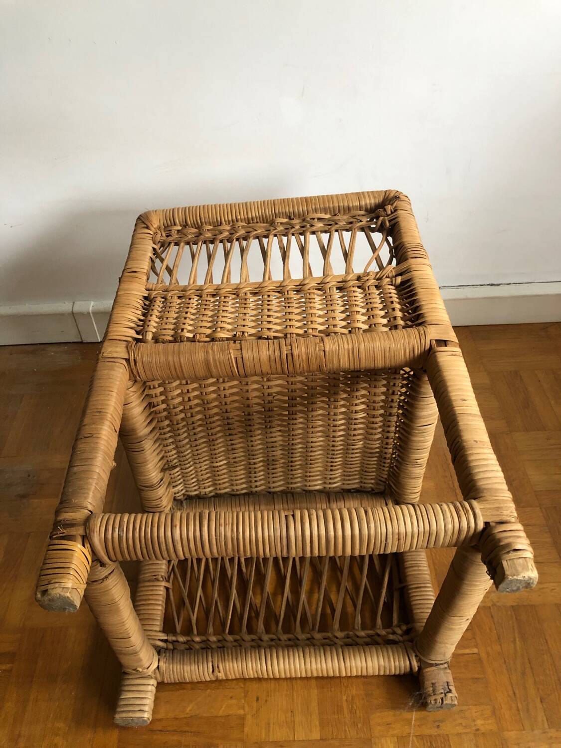 Vintage rattan children's armchair