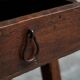 Primitive side table in wood and wrought iron, 18th century.