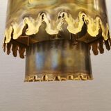 Brutalist hanging lamp, type 6399 in oxidised brass by Svend Aage Holm Sørensen Denmark