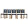Set of 5 Vintage Danish Oak Dining Chairs Mid-Century Modern, Kjærnulf Style