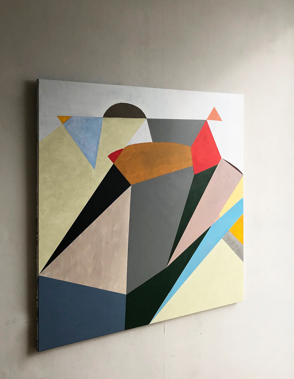 Abstract painting - Oil on canvas - 90 x 90 cm