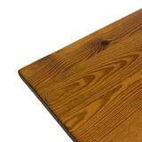 Vintage Pinewood Dining Table Desk with Drawer 60s Design