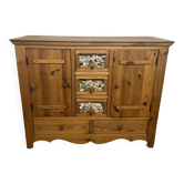 Commode en pin massif vintage