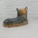Ceramic Yorkshire Terrier lying down signed made in Italy