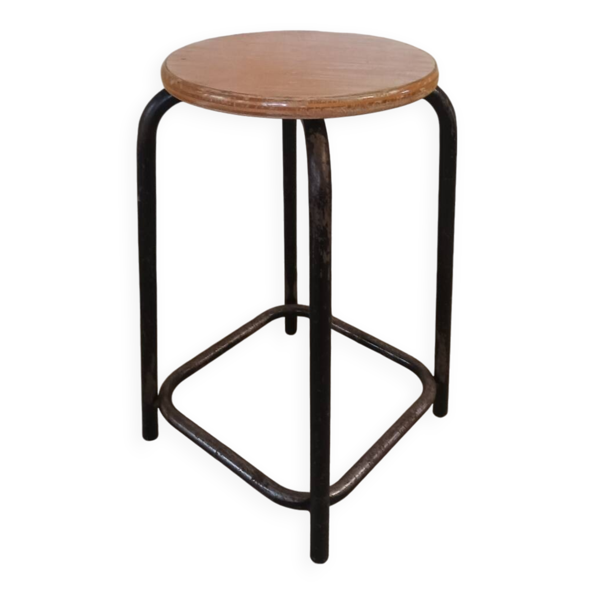 Industrial metal wood stool