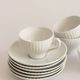Set of six coffee cups and saucers, Karlskrona, Sweden, 1950s