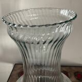 Grand vase en verre moulé 40cm