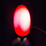 "fjorton" lamp dino egg red by tatsuo konno for ikea 1990s
