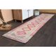 Vintage Turkish Oushak Handmade Wool Cotton Orange Runner Rug 73x311