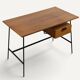 Bureau CM178 Pierre Paulin pour Thonet en chêne et métal noir – Années 1950