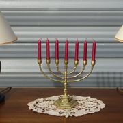 Chandelier d'Israël en laiton doré
