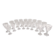 Postmodern Set of Eighteen Solid Crystal Drinking Glasses by Kosta Boda, Sweden