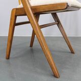 1970s Set of Four Beech Dining Chairs, West Germany