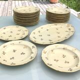 Set of 24 plates and 1 dish Limoges