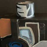 Painted Ceramic Sculpture by Olisch