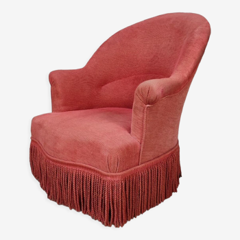 Fauteuil crapaud rose