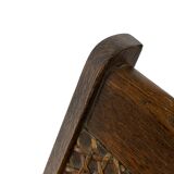 Art Deco oak armchair with webbing 1950s minimalist