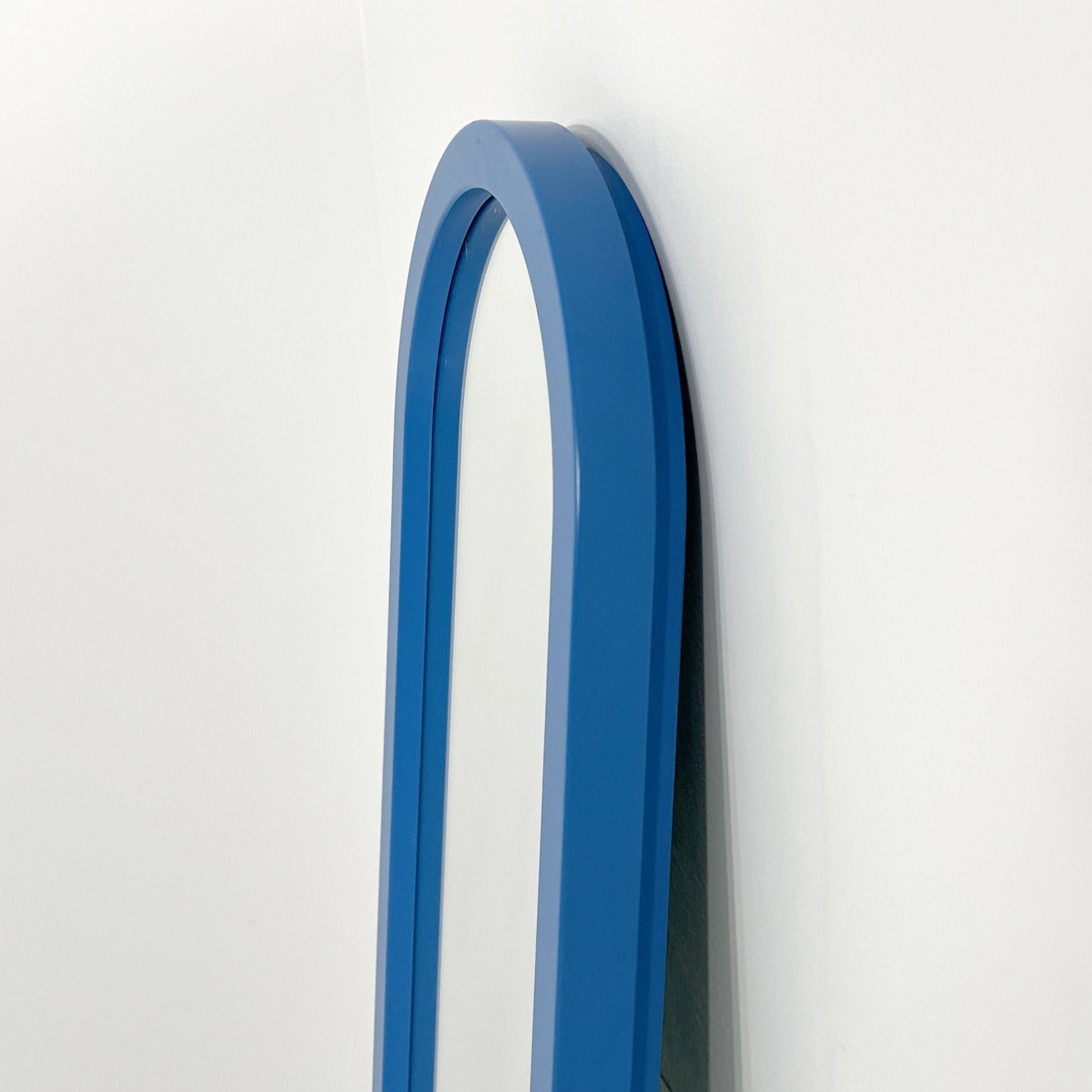 Blue mirror by Anna Castelli Ferrieri for Kartell 1980s