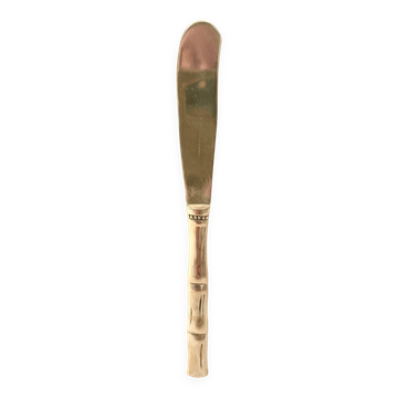 Couteau à beurre en laiton doré, Hollywood Regency – circa 1970