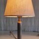 Table lamps in gilded brass with paper shades - mid 20th century.