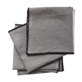 Lot of 4 towels in grey mouse linen