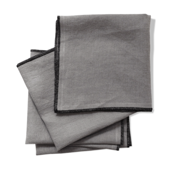Lot of 4 towels in grey mouse linen