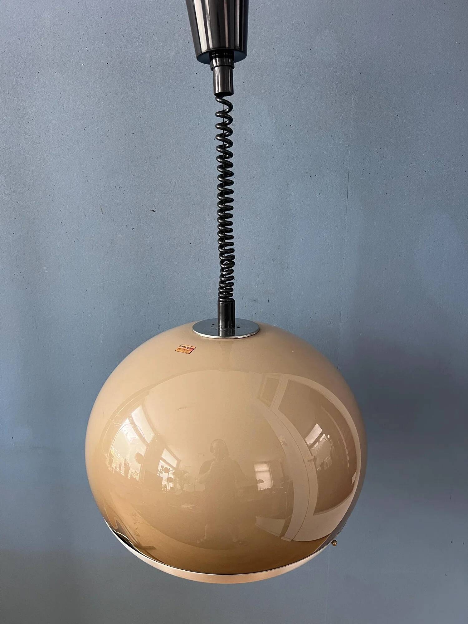 Vintage Dijkstra Space Age mushroom pendant lamp, mid-century modern ceiling light