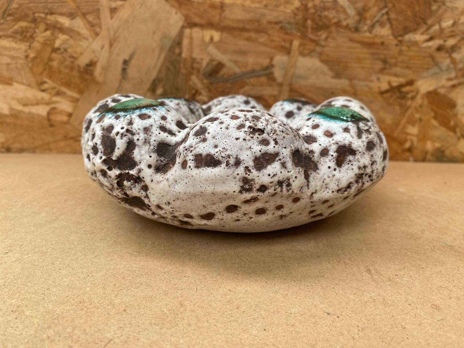 Antique Ashtray VALLAURIS Style Speckled Ceramic Vintage