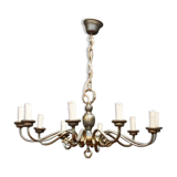 Brass chandelier, 10 burners