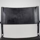 Paire de chaises Matteo Grassi MG5 cuir noir et chrome