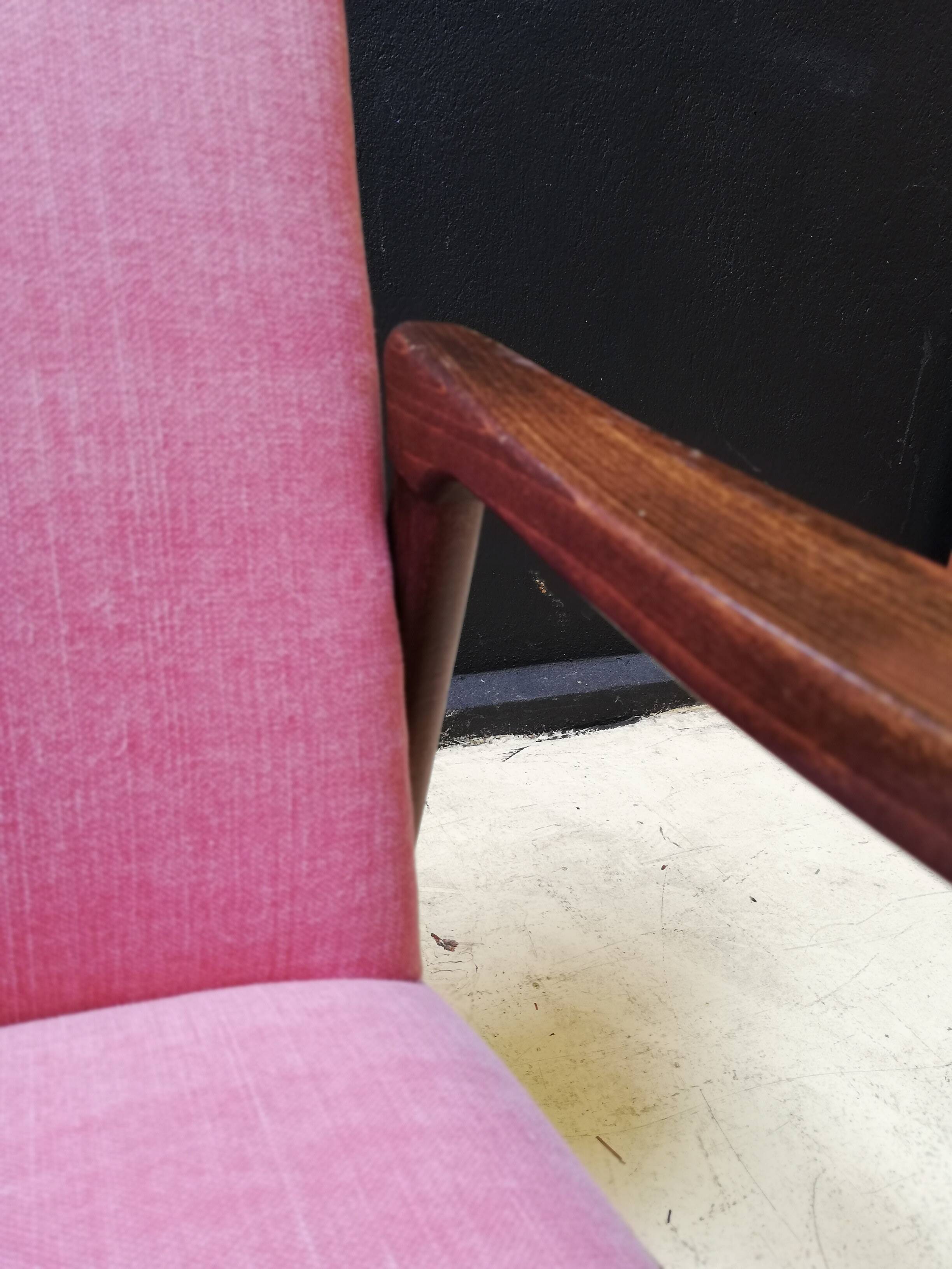 Pair of armchairs pink, czech