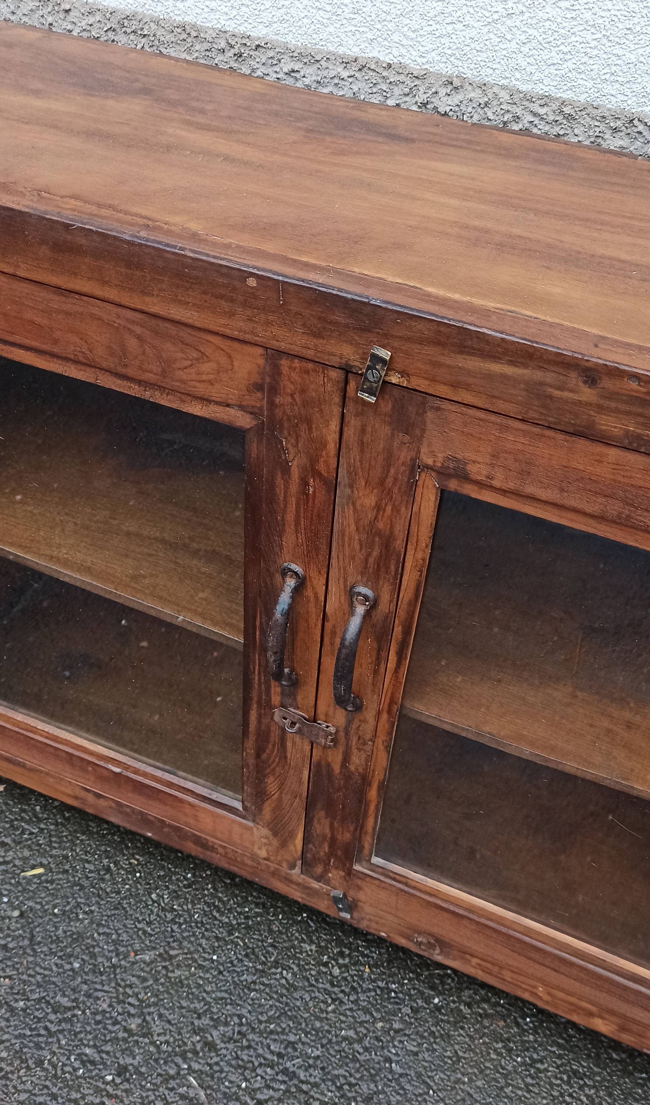 Wooden glass sideboard