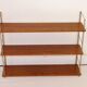 Vintage brass and mahogany shelves 1960