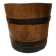 Wood and metal barrel planter