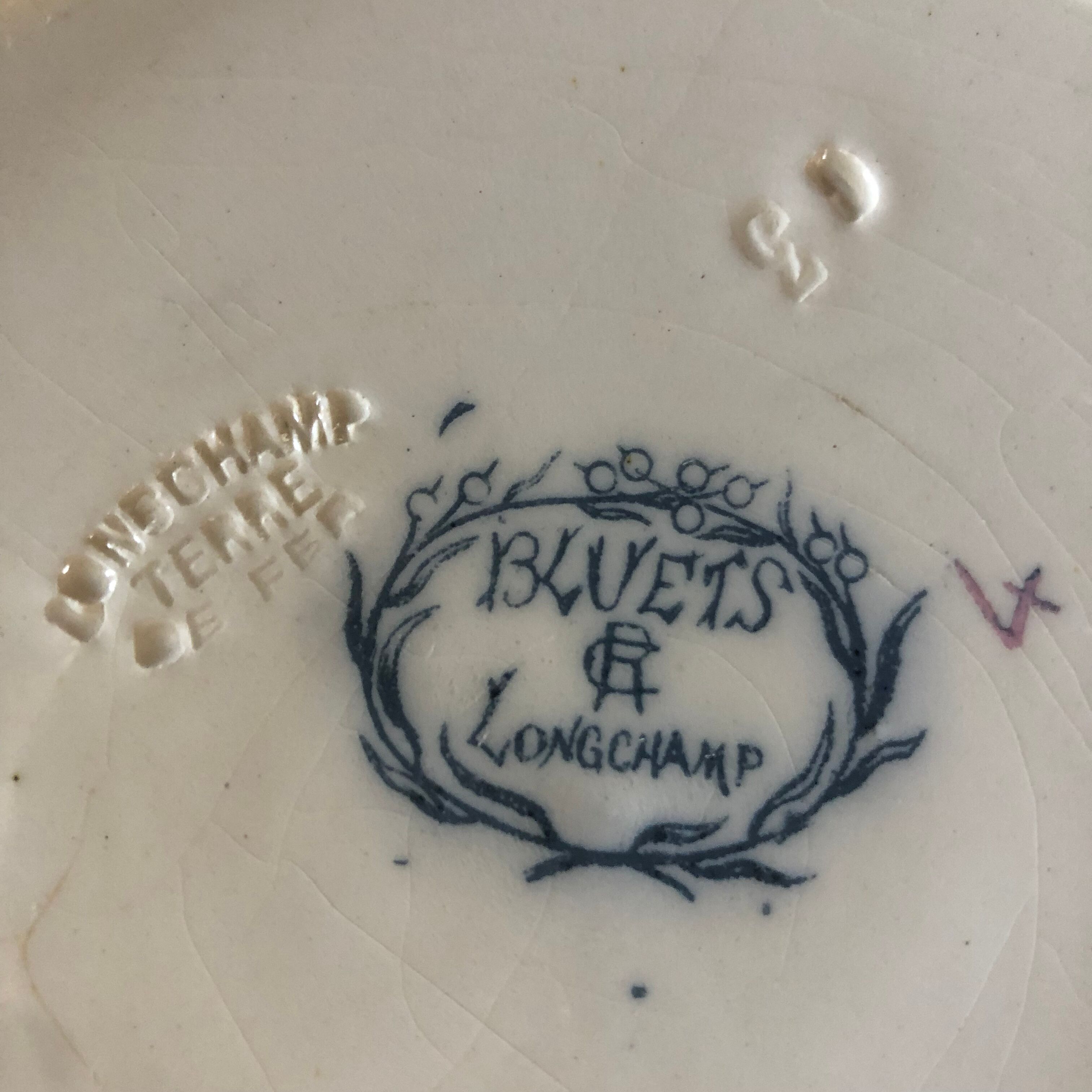 Lot de terre de fer Longchamp modèle Bluets