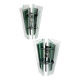 Pair of Veca wall lamps – green Murano cut glass, Italy 1970