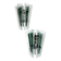 Pair of Veca wall lamps – green Murano cut glass, Italy 1970