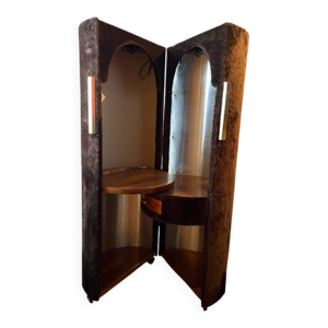 Meuble coiffeuse vintage - marron