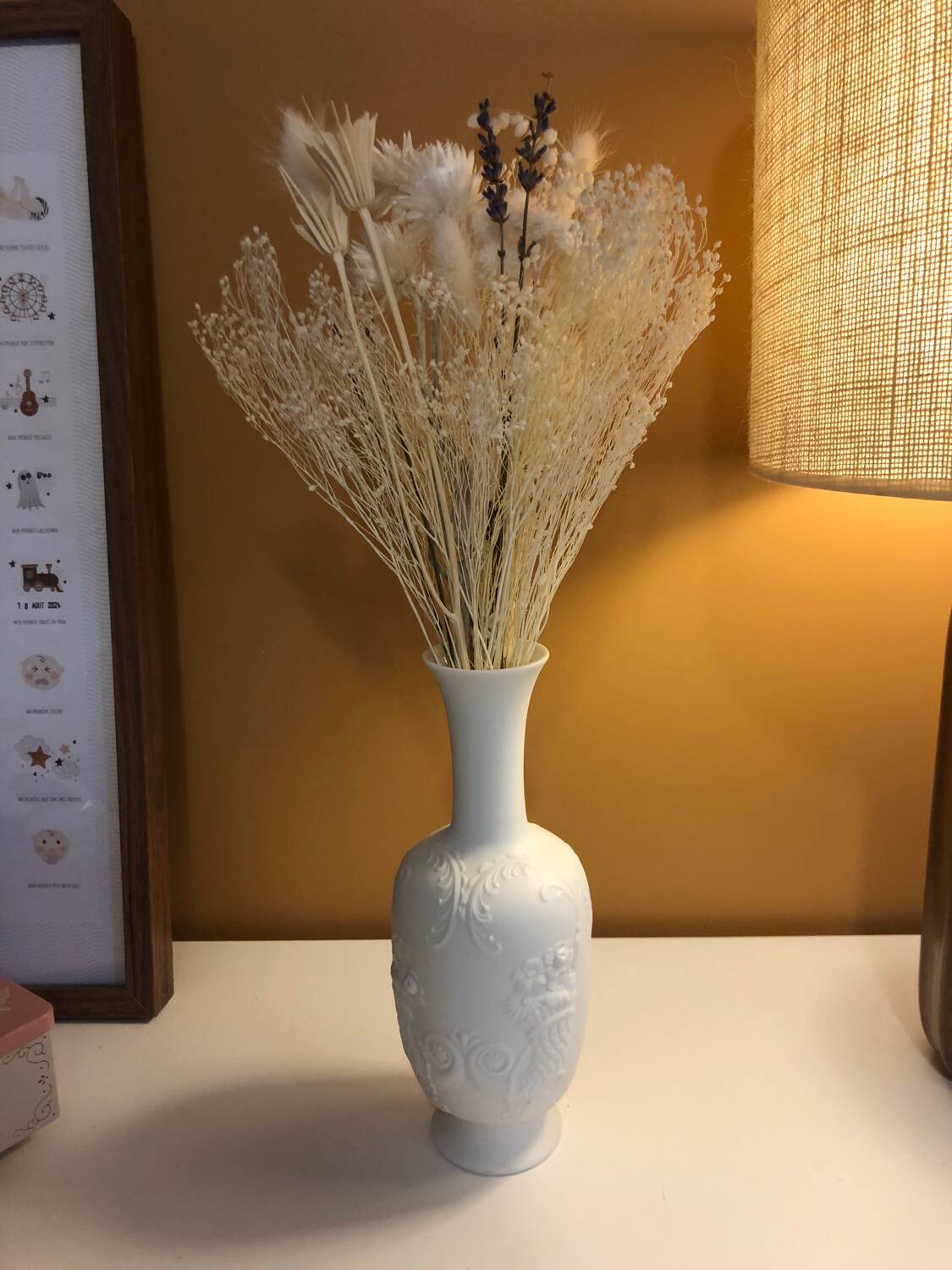 Vintage biscuit porcelain vase Kaiser West Germany